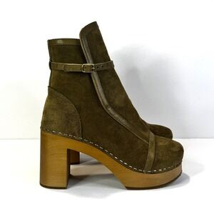 Swedish Hasbeens Sophisticated Jodhpur Clog Booties Sophia Heels EU size 38 NWOB